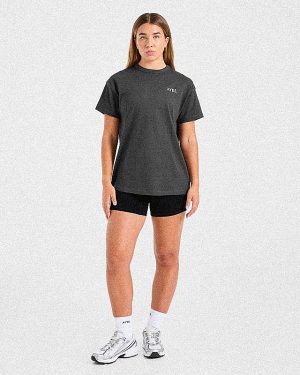 Athletics Club Oversized T Shirt - Charcoal: The Ultimate Blend of Comfort and Style