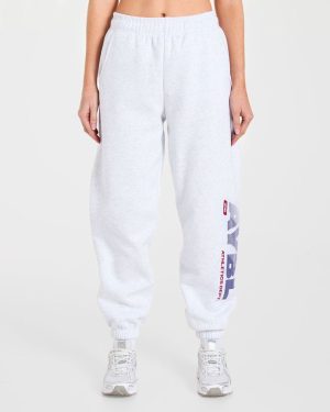 Athletics Dept Oversized Joggers - Grey Marl: The Ultimate Comfort Upgrade
