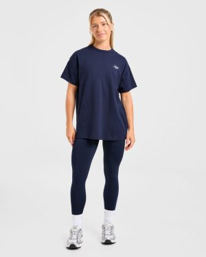 Athletics Sport Dept Oversized T Shirt - Navy: The Ultimate Blend of Comfort and Style