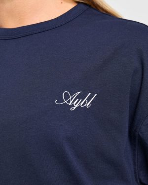 Athletics Sport Dept Oversized T Shirt - Navy: The Ultimate Blend of Comfort and Style