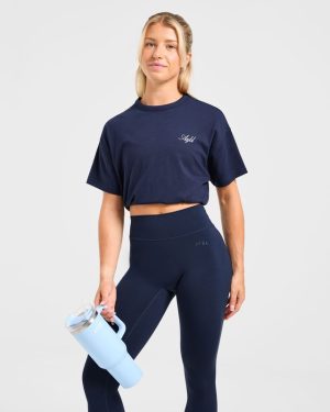 Athletics Sport Dept Oversized T Shirt - Navy: The Ultimate Blend of Comfort and Style