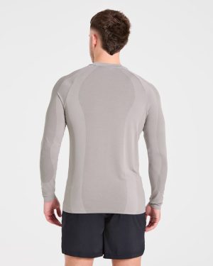 Attain Seamless Long Sleeve T Shirt - Woodland Fog: The Ultimate Performance Essential