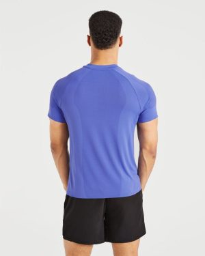 Attain Seamless T Shirt - Indigo Mist: The Ultimate Performance Essential