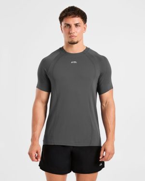 Attain Seamless T Shirt - Storm Grey: The Ultimate Performance Essential