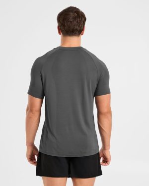 Attain Seamless T Shirt - Storm Grey: The Ultimate Performance Essential