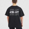 AYBL Lift Italic Oversized T-Shirt - Black: The Ultimate Comfort & Style Statement