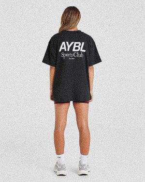 AYBL Sports Club Oversized T-Shirt - Black: The Ultimate Blend of Comfort and Style