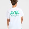 AYBL Sports Club Oversized T-Shirt: The Ultimate White & Racing Green Essential