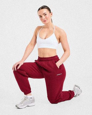 AYBL Sports Outline Oversized Joggers - Burgundy: The Ultimate Comfort Staple