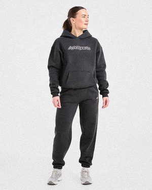 AYBL Sports Outline Oversized Joggers - Charcoal: The Ultimate Comfort Staple