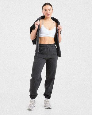 AYBL Sports Outline Oversized Joggers - Charcoal: The Ultimate Comfort Staple