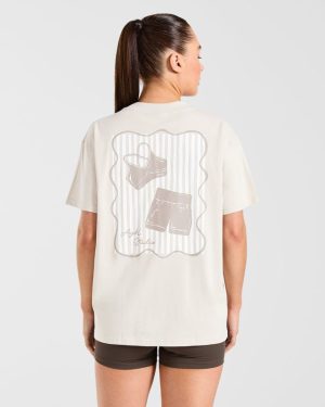 AYBL Studio Oversized T-Shirt - Taupe Beige: The Ultimate Comfort & Style Statement