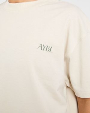 AYBL Wellness Oversized T Shirt - Beige: The Ultimate Comfort Fit