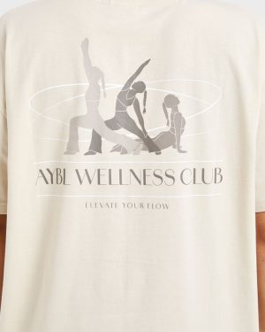 AYBL Wellness Oversized T Shirt - Beige: The Ultimate Comfort Fit