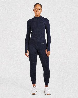 Balance V3 Seamless Zip Jacket - Navy: The Ultimate Sculpting Workout Essential