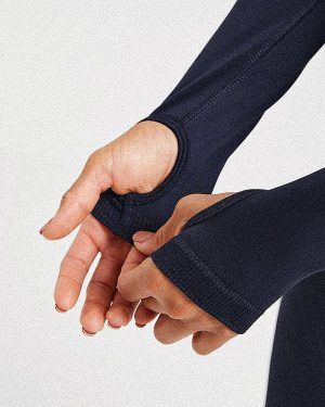 Balance V3 Seamless Zip Jacket - Navy: The Ultimate Sculpting Workout Essential