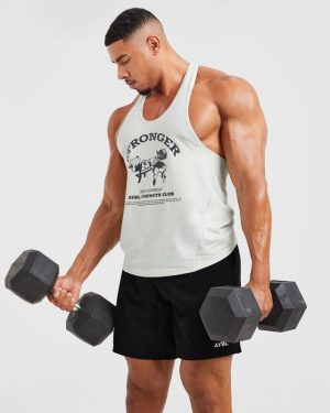 Bench Press Stringer - Muted Mint: The Ultimate Lifter's Tank