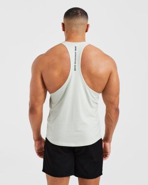 Bench Press Stringer - Muted Mint: The Ultimate Lifter's Tank