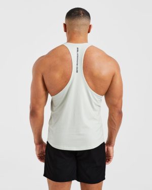 Bench Press Stringer - Muted Mint: The Ultimate Lifter's Tank