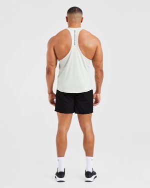 Bench Press Stringer - Muted Mint: The Ultimate Lifter's Tank