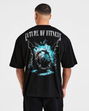 Breaking Weights Oversized T-Shirt - Premium Black Cotton
