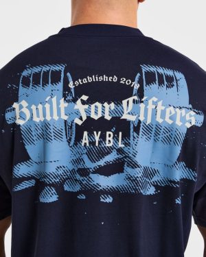 Built for Lifters Oversized T Shirt - Navy: The Ultimate Comfort & Style Choice