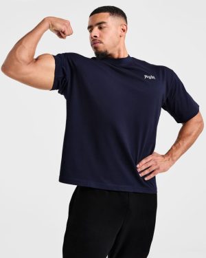 Built for Lifters Oversized T Shirt - Navy: The Ultimate Comfort & Style Choice