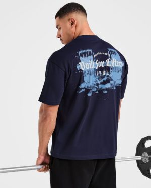 Built for Lifters Oversized T Shirt - Navy: The Ultimate Comfort & Style Choice