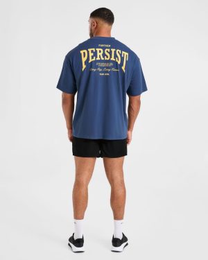 Cam Kissel x Persist Oversized T Shirt - Vintage Navy: The Ultimate Streetwear Essential