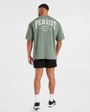 Cam Kissel x Persist Oversized T Shirt - Vintage Sage: The Ultimate Streetwear Essential