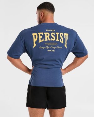 Cam Kissel x Persist Oversized T Shirt - Vintage Navy: The Ultimate Streetwear Essential