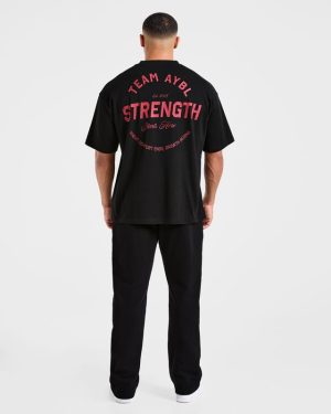 Cam Kissel x Strength Starts Here Oversized T-Shirt - Black/Red