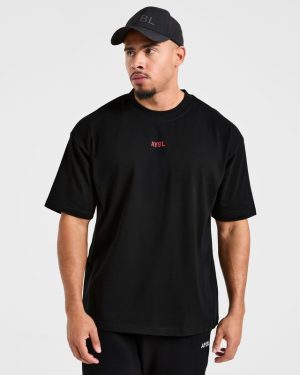 Cam Kissel x Strength Starts Here Oversized T-Shirt - Black/Red