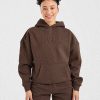 Classic Plush Oversized Hoodie - Brown
