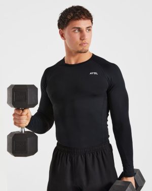 Elite Performance Compression Long Sleeve Shirt - Black