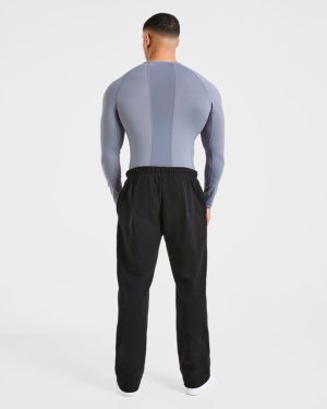 Slate Grey Compression Long Sleeve T-Shirt | Advanced Muscle Support