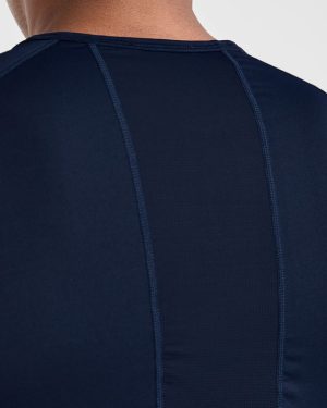 Navy Compression Long Sleeve T-Shirt: Ultimate Performance & Muscle Definition