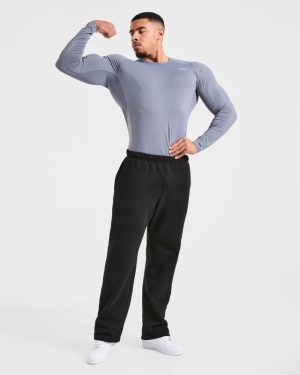 Slate Grey Compression Long Sleeve T-Shirt | Advanced Muscle Support