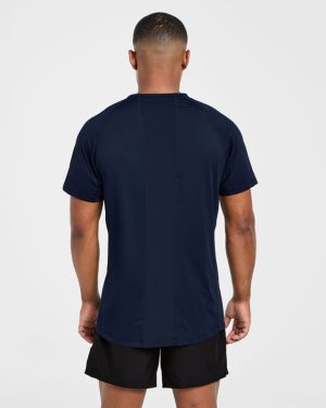 Compression Relaxed T Shirt - Navy: The Ultimate Gym Essential