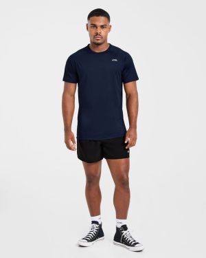 Compression Relaxed T Shirt - Navy: The Ultimate Gym Essential