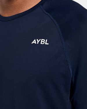 Compression Relaxed T Shirt - Navy: The Ultimate Gym Essential