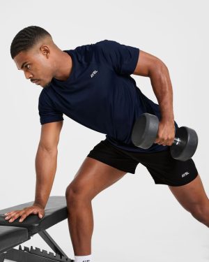 Compression Relaxed T Shirt - Navy: The Ultimate Gym Essential