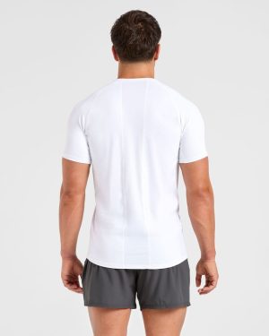 Compression Relaxed T Shirt - White: The Ultimate Gym Essential