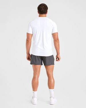 Compression Relaxed T Shirt - White: The Ultimate Gym Essential