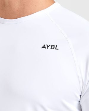 Compression Relaxed T Shirt - White: The Ultimate Gym Essential