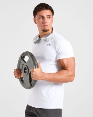 Compression Relaxed T Shirt - White: The Ultimate Gym Essential
