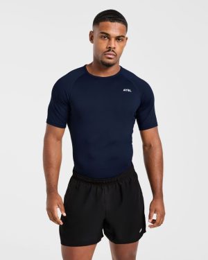 Navy Compression T-Shirt: Ultimate Performance & Muscle Definition