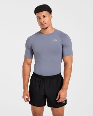 Slate Grey Compression T-Shirt: Ultimate Performance & Muscle Definition