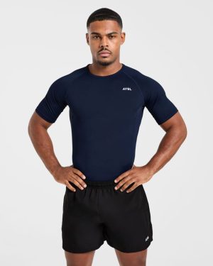 Navy Compression T-Shirt: Ultimate Performance & Muscle Definition
