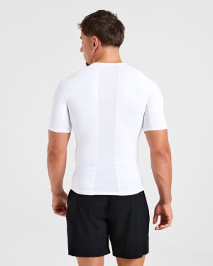 Elite White Compression T-Shirt for Peak Performance